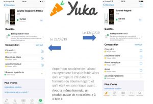 Notation YUKA du Baume Regard EKIA