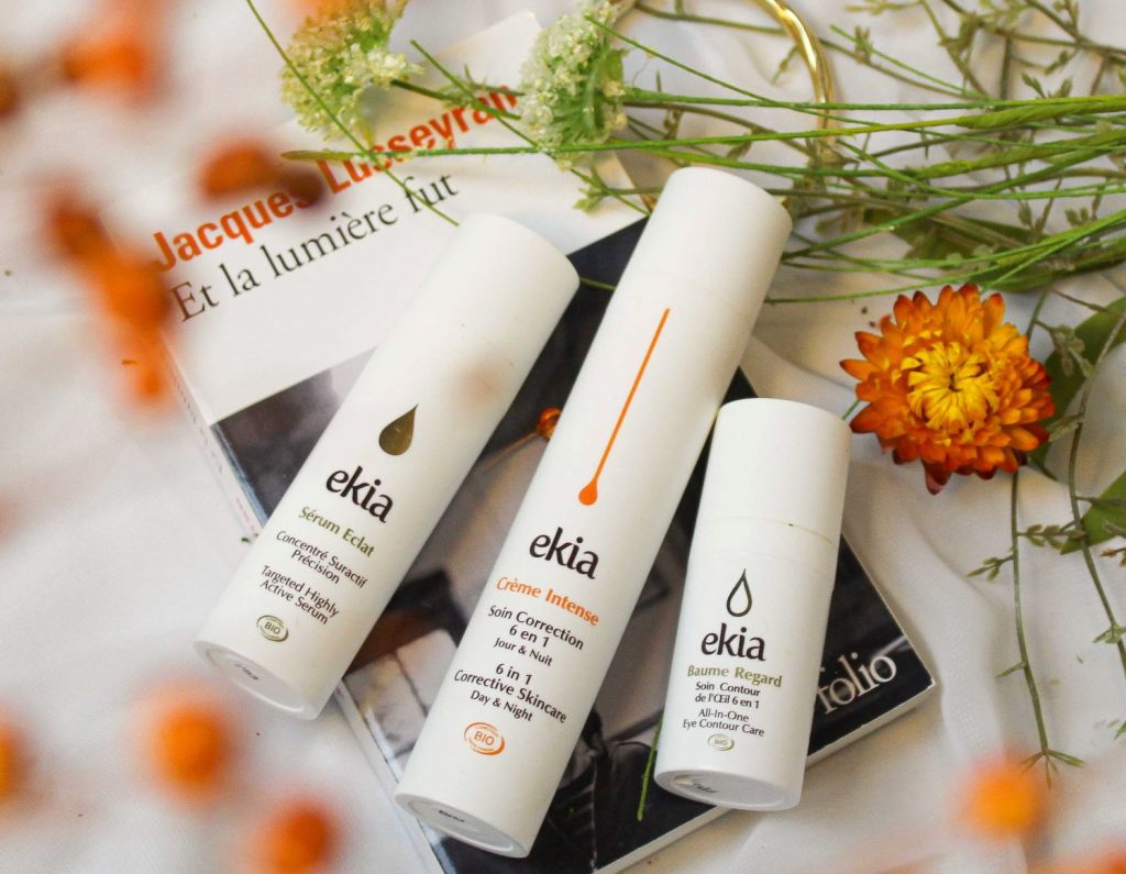 Photo des 3 essentiels d'une routine Éclat : Baume regard, Crème Intense et Sérum Éclat